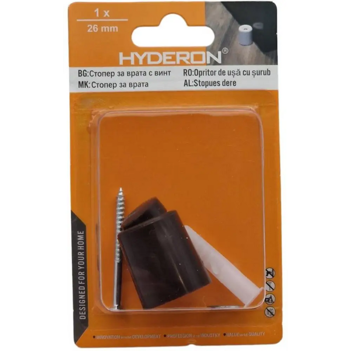 СТОПЕР ВРАТА HSB-26K 26*30 КАФЯВА ДЮБЕЛ