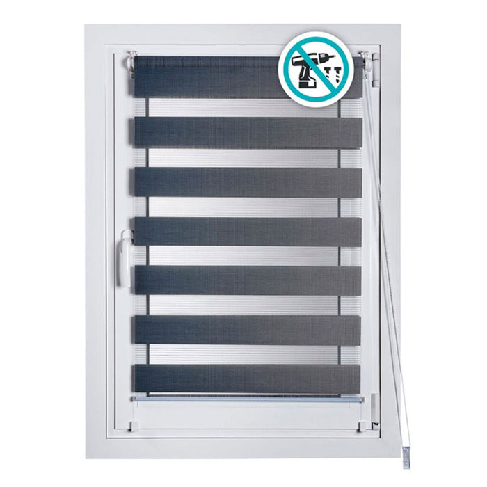 Ролетни щори Stor Planet Clip&Fix Night&Day Сребрист 120 x 180 cm