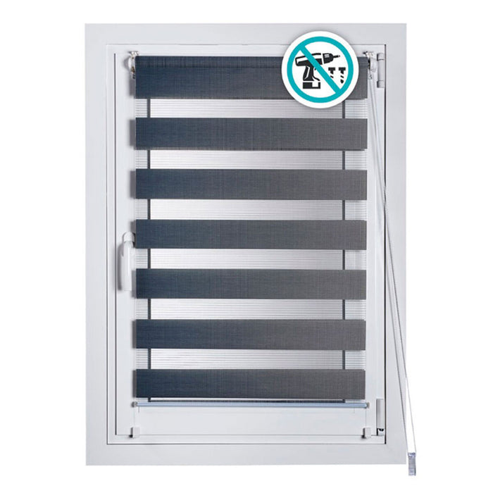 Ролетни щори Stor Planet Clip&Fix Night&Day Сребрист 150 x 180 cm