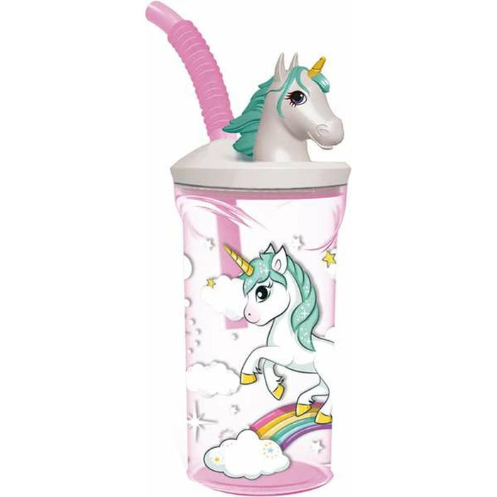 Чаша със Сламка Stor Unicorn Rainbow Розов (360 ml)