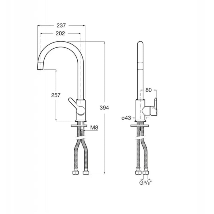 СТОЯЩ СМЕСИТЕЛ ЗА КУХНЯ MENCIA BM ROCA