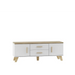 Стойка Cama RTV LOTTA 140см бяло + дъб сонома
