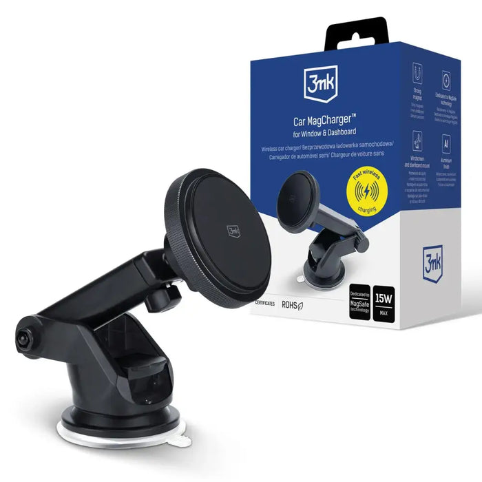 Стойка за кола 3mk Car MagCharger за предно стъкло и табло