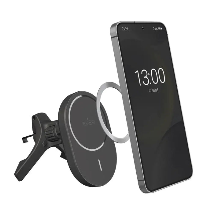 Стойка за кола Puro със зарядно устройство Qi2 съвместима