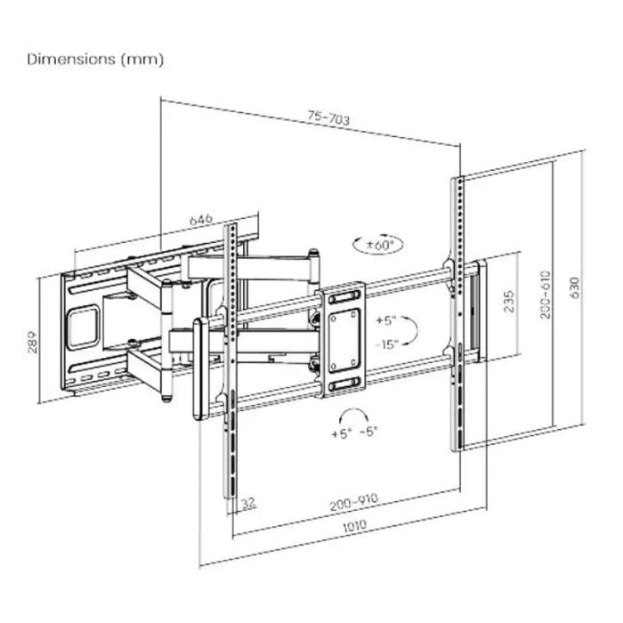 Стойка за телевизор Gembird WM-120ST-01