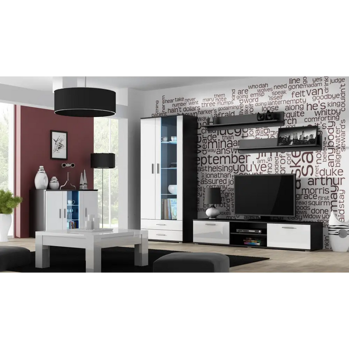 Стойка за телевизор Cama SOHO 180 черен/бял гланц