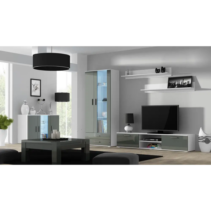 Стойка за телевизор Cama SOHO 180 бяло/сив гланц