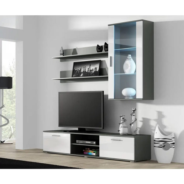 Стойка за телевизор Cama SOHO 180 сиво/бял гланц