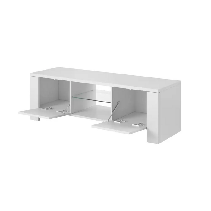 Стойка за телевизор Cama WEST 42/130/42 бяло/бял гланц