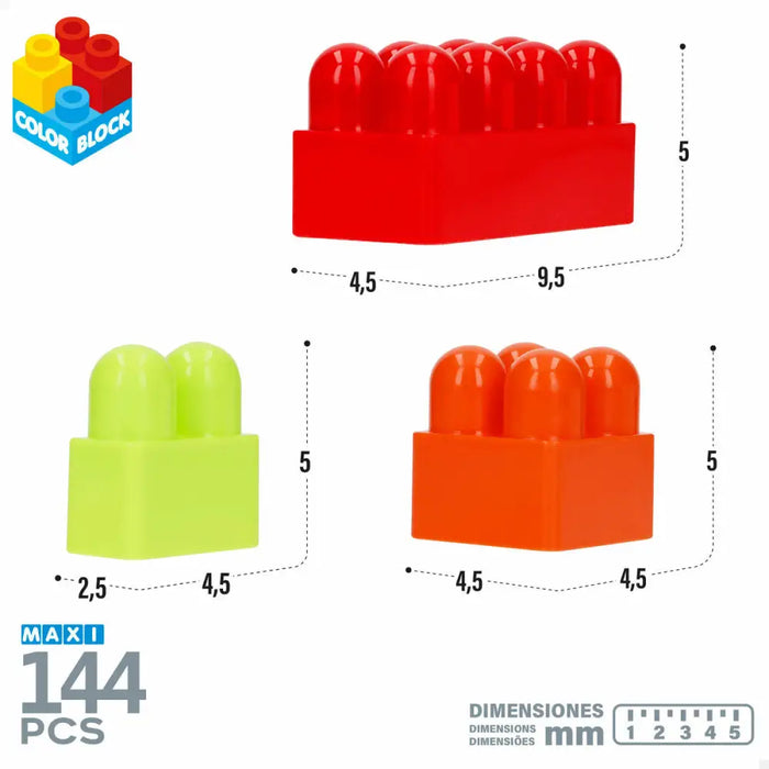 Строителни Блокове Color Block 144 Части