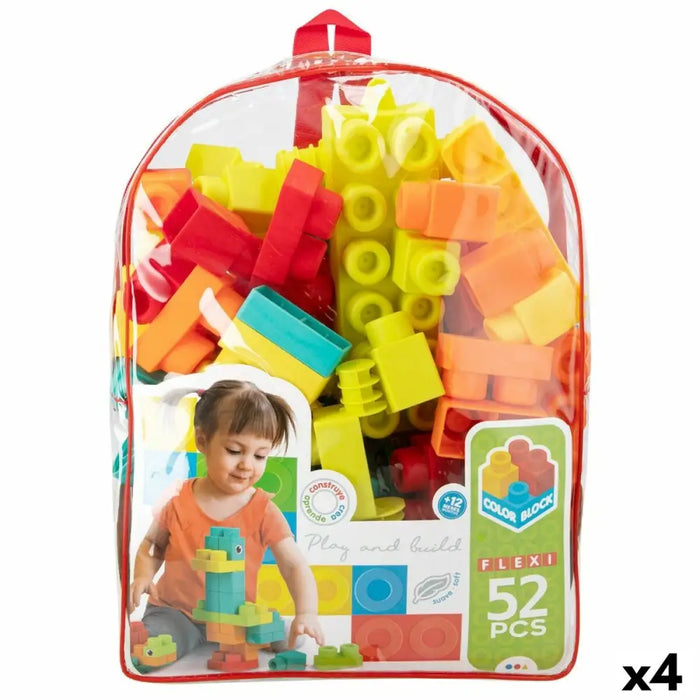Строителна Игра Color Block 52 Части (4 броя)