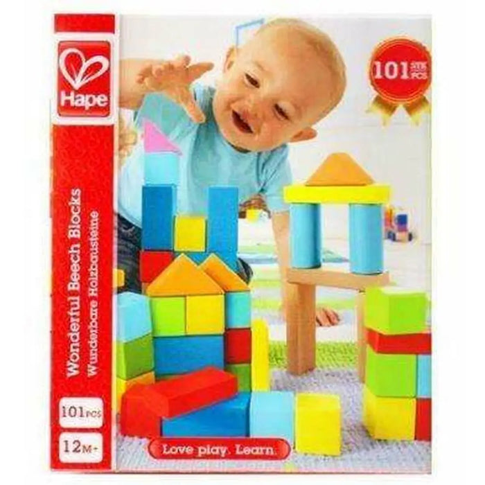 Строителна Игра с Блокове Hape 101 Части 27 x 22 x 13 cm