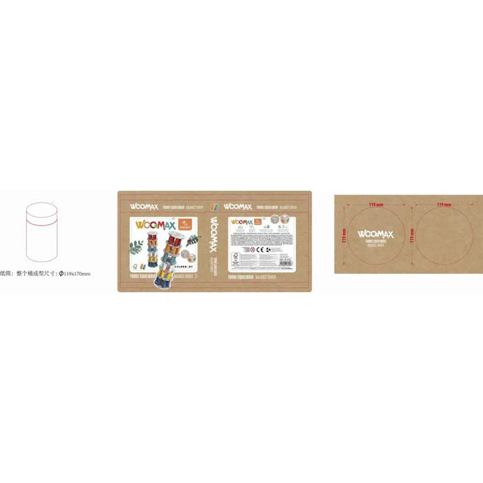 Строителна Игра Woomax 36 Части (6 броя)