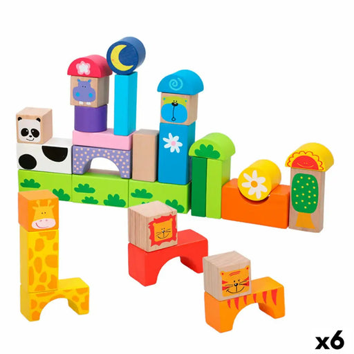 Строителна Игра Woomax Животни 32 Части (6 броя)
