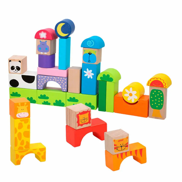 Строителна Игра Woomax Животни 32 Части (6 броя)