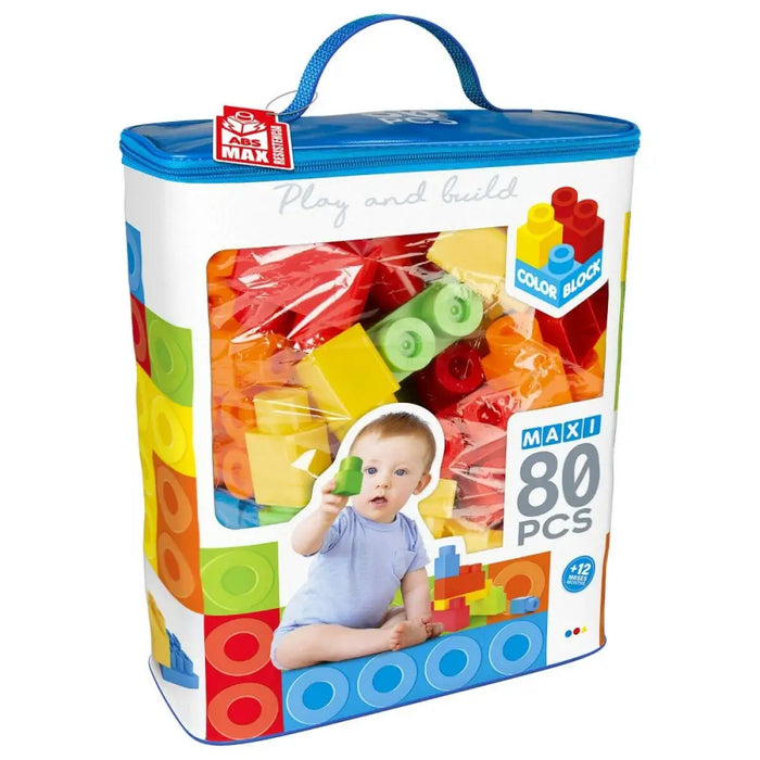 Строителна Игра Color Block Basic Чанта 80 Части (6 броя)