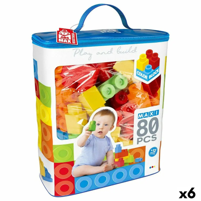Строителна Игра Color Block Basic Чанта 80 Части (6 броя)