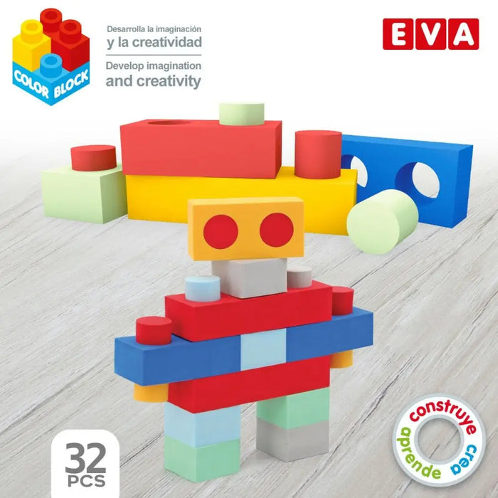 Строителни Блокове Color Block 32 Части EVA (4 броя)