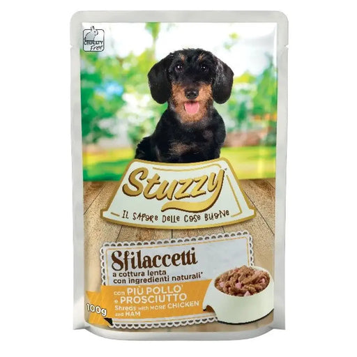 STUZZY Sfilaccetti Пиле с шунка - мокра храна за кучета