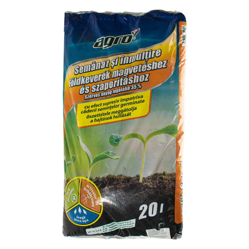 СУБСТРАТ ЗА ПОСЕВ И РАЗМНОЖАВАНЕ AGRO 20L AGRO