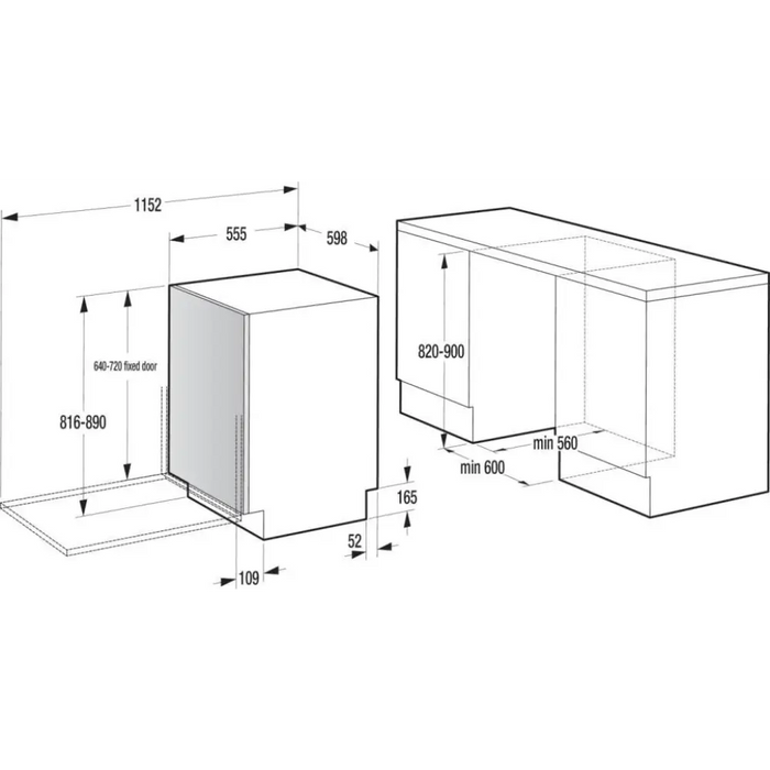 Съдомиялна за вграждане GORENJE GV16D5