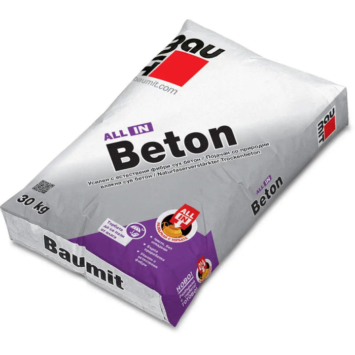 СУХ БЕТОН УСИЛЕН С ЕСТЕСТВЕНИ ФИБРИ BAUMIT ALL IN BETON