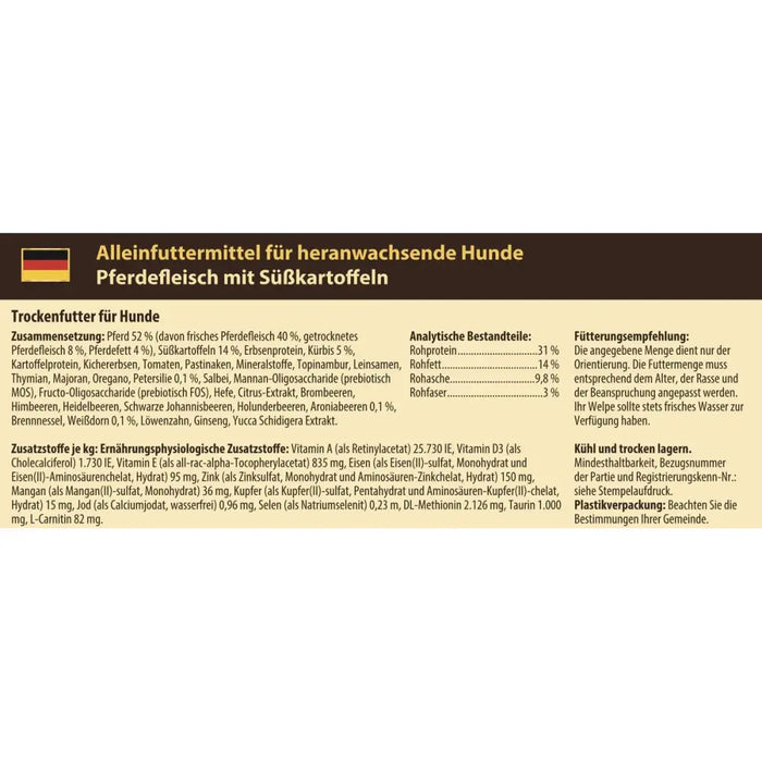 Суха храна Wolfsblut Кученце/Младши Месо Сладък картоф 12,5