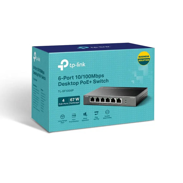 Суич TP-Link - TL-SF1006P 6 порта черен