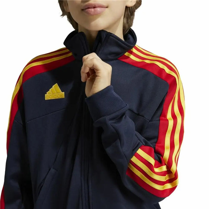 Суичър без качулка Adidas Tiro Nations Pack Track Син