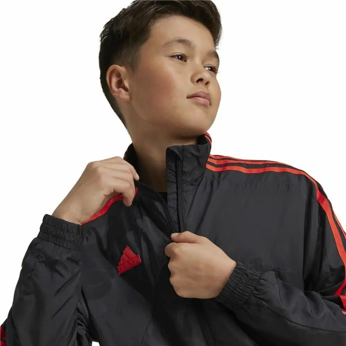 Суичър без качулка Adidas Tiro Woven Tracktop Черен