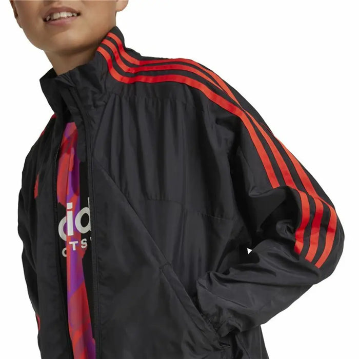 Суичър без качулка Adidas Tiro Woven Tracktop Черен