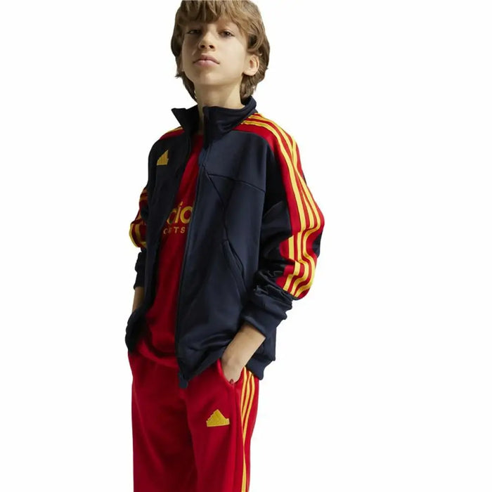 Суичър без качулка Adidas Tiro Nations Pack Track Син