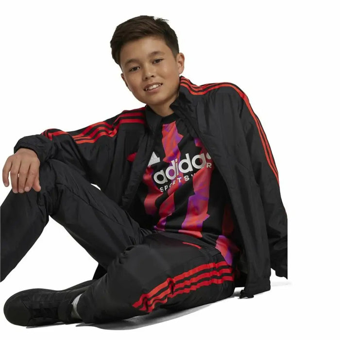 Суичър без качулка Adidas Tiro Woven Tracktop Черен