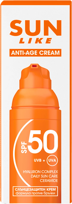 Слънцезащитен крем за лице Anti Age SPF50, 50 ml