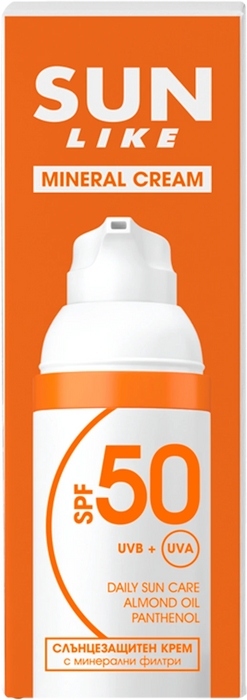 Слънцезащитен крем за лице Mineral SPF50, 50 ml