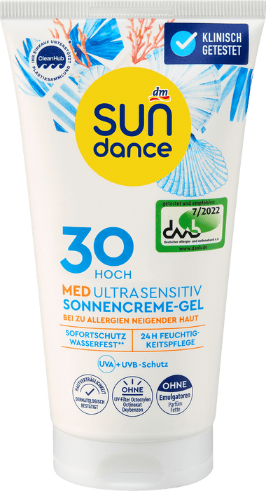 Слънцезащитен крем-гел MED Ultra Sensitiv SPF 30, 150 ml