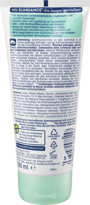 Слънцезащитен крем за деца Sensitiv SPF 50, 100 ml