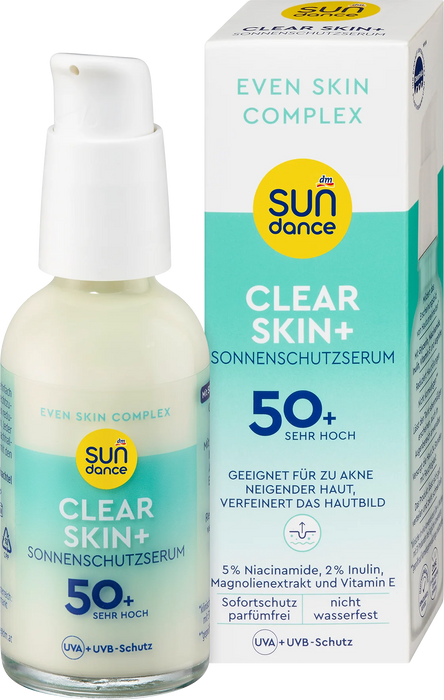 Слънцезащитен серум Clear Skin, SPF 50+, 50 ml