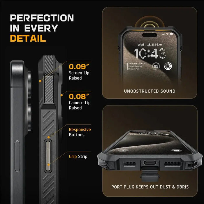 Supcase UB Grip Mag Case с MagSafe за iPhone 16 - черен