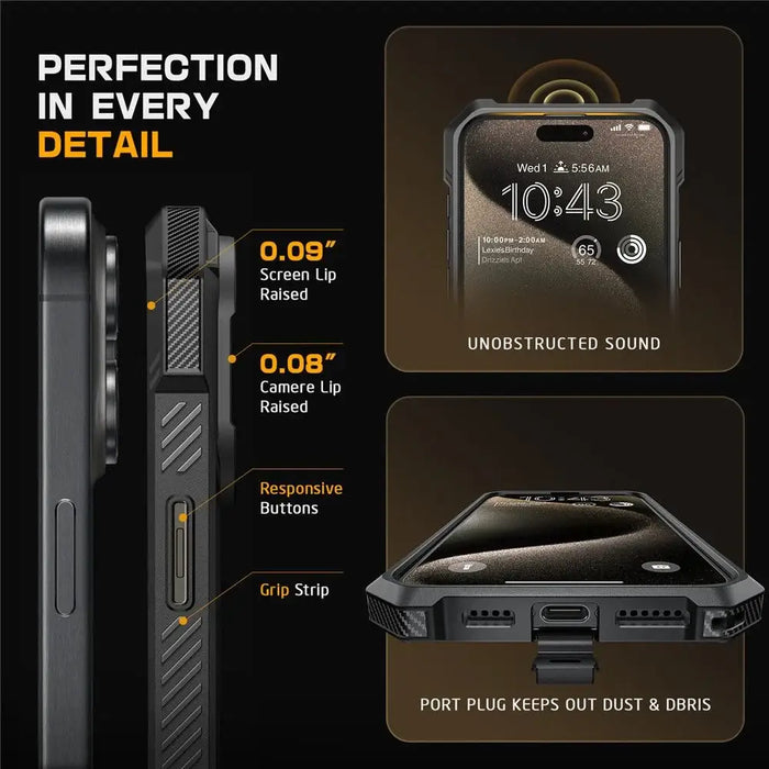 Supcase UB Grip Mag Case с MagSafe за iPhone 16 Pro - черен