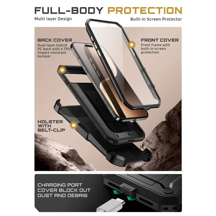 Supcase UB Pro Case за iPhone 17 Air - черен