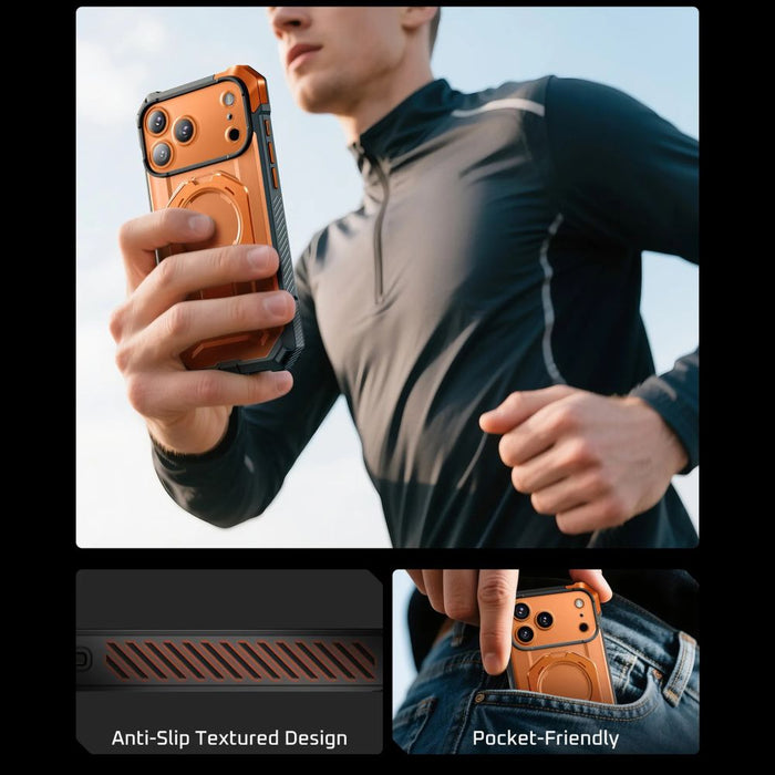 Калъф Supcase UB Grip Mag MagSafe за iPhone 17 Pro Max - оранжево-сив