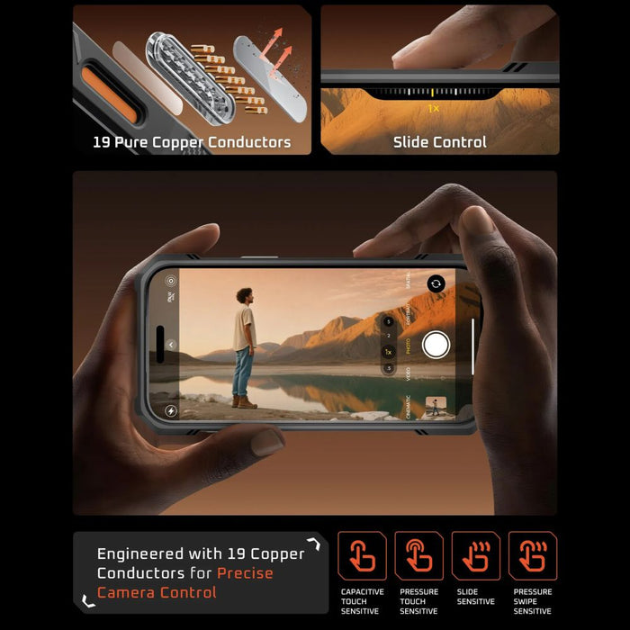 Калъф Supcase UB Grip Mag MagSafe за iPhone 17 Pro Max - оранжево-сив