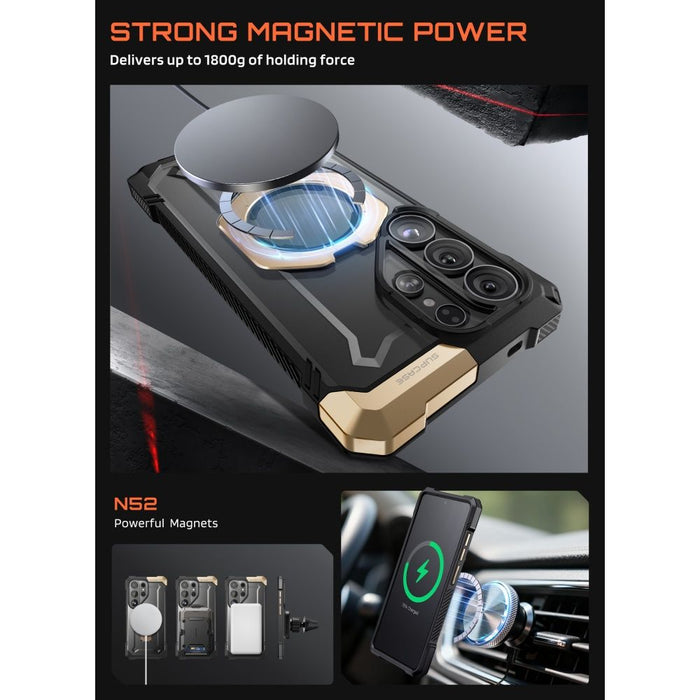 Калъф Supcase UB Grip Mag MagSafe за Samsung Galaxy S26 Ultra - черен и кафяв