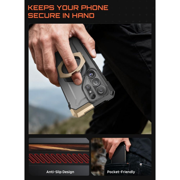 Калъф Supcase UB Grip Mag MagSafe за Samsung Galaxy S26 Ultra - черен и кафяв