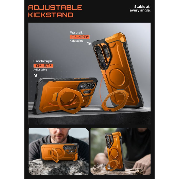 Калъф Supcase UB Grip Mag MagSafe за Samsung Galaxy S26 Ultra - оранжев и черен