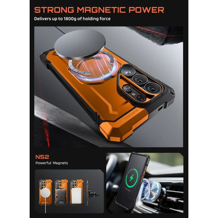 Калъф Supcase UB Grip Mag MagSafe за Samsung Galaxy S26 Ultra - оранжев и черен