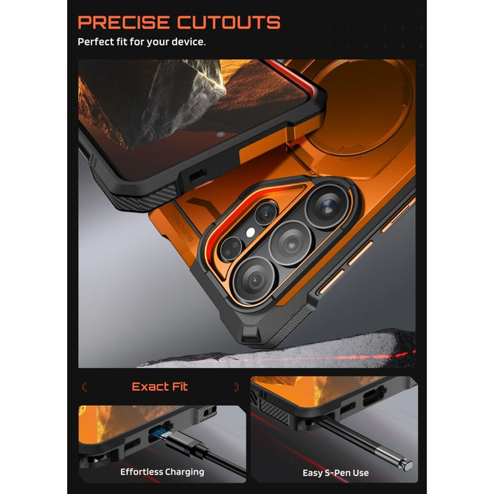 Калъф Supcase UB Grip Mag MagSafe за Samsung Galaxy S26 Ultra - оранжев и черен