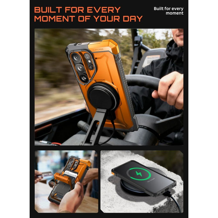 Калъф Supcase UB Grip Mag MagSafe за Samsung Galaxy S26 Ultra - оранжев и черен