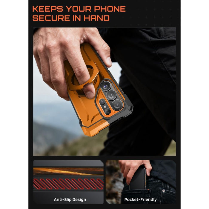 Калъф Supcase UB Grip Mag MagSafe за Samsung Galaxy S26 Ultra - оранжев и черен